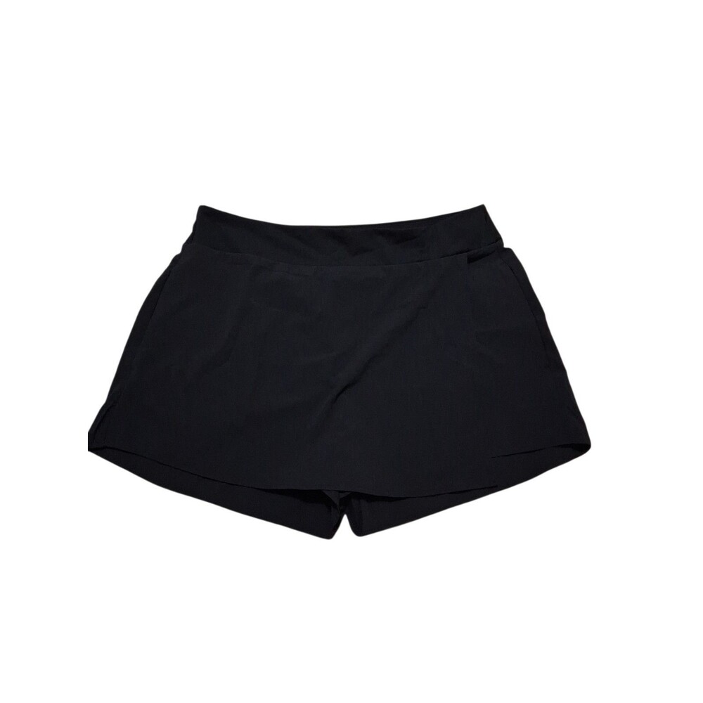 Avia Women's Black Athletic Skort Size L 12-14 Built In Shorts Active Tennis